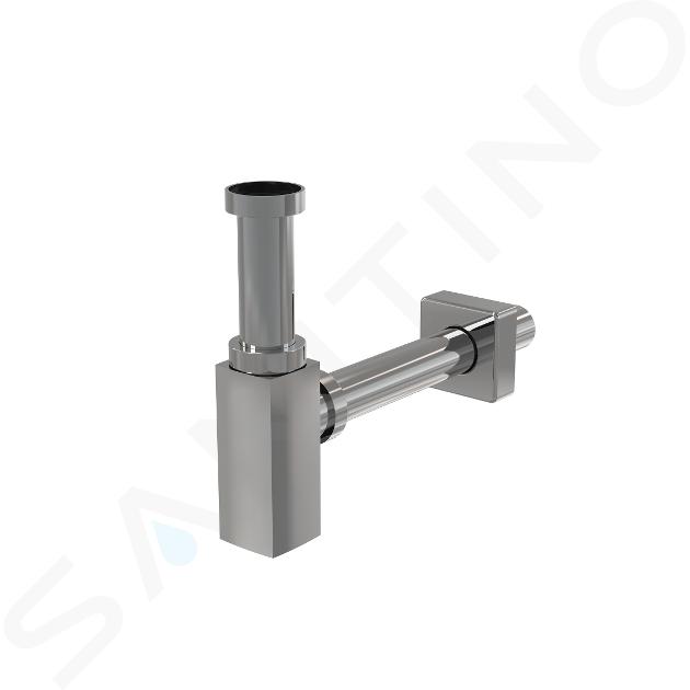 kielle Siphons - Siphon pour lavabo, diamètre 32 mm, anguleux, métal 30901011