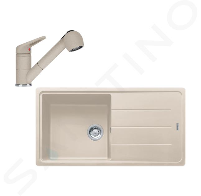 Franke Set - Set da cucina G138, lavello in fragranite BFG 611 e miscelatore FC 9547.424, sahara 114.0510.596