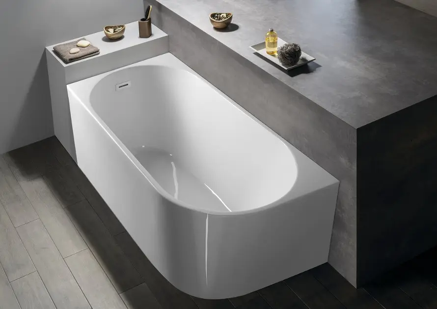 Aqualine Baignoires - Baignoire Tibera, 150x75 cm, gauche, blanc E1046 ...