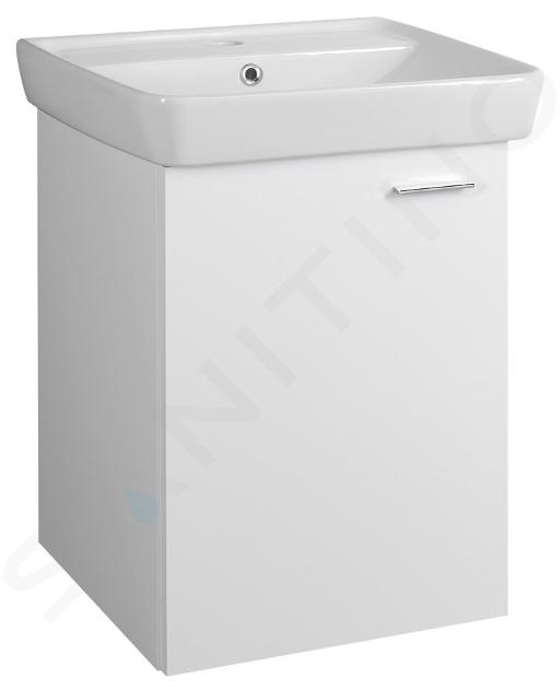 Aqualine Zoja - Armario para lavabo 51x63x37 cm, 1 puerta, L/P, blanco 56373