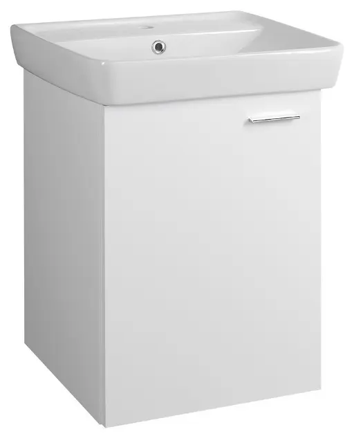Aqualine Zoja - Ormarić za umivaonik 51x63x37 cm, 1 vrata, lijevo/desno, bijeli 56373