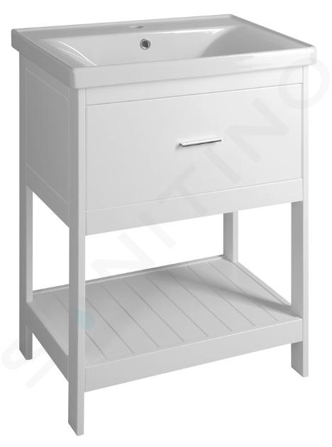 Aqualine Etide - Mobile lavabo 62x85x44 cm, 1x cassetto, bianco opaco ET615