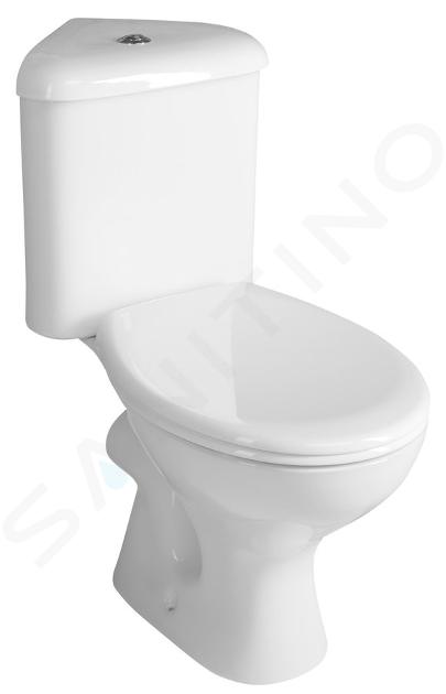 Aqualine Cerámica - WC Clifton, esquina, desagüe trasero, blanco FS1PK