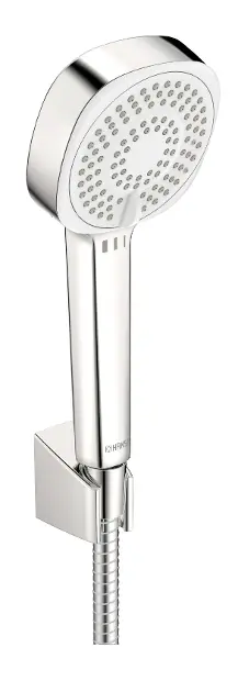 Hansa Basicjet - Set Brause, 3 Strahlarten, Halter und Schlauch, Chrom 44600133