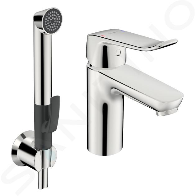 Hansa Care - Wastafelkraan met bidet douche, chroom 46282206