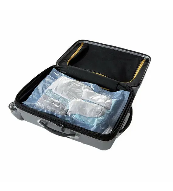 Lot De 6 Sacs De Voyage Sous Vide Sans Pompe - Taille S 35x50 Cm, Compression Par Roulage, Gain De Place Valise - 5