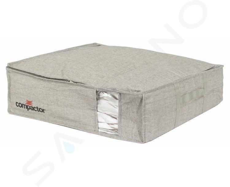 Compactor Tároló dobozok - Vákuumos tárolódoboz hüvelyes, 145 l, szürke RAN10116