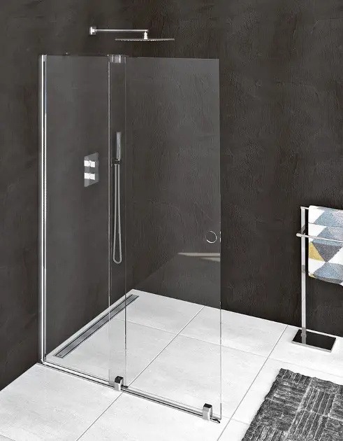 Polysan Modular Shower - Klizni paravan za tuš 100 cm, s vodilicama, polirani aluminij/prozirno staklo MS5-100