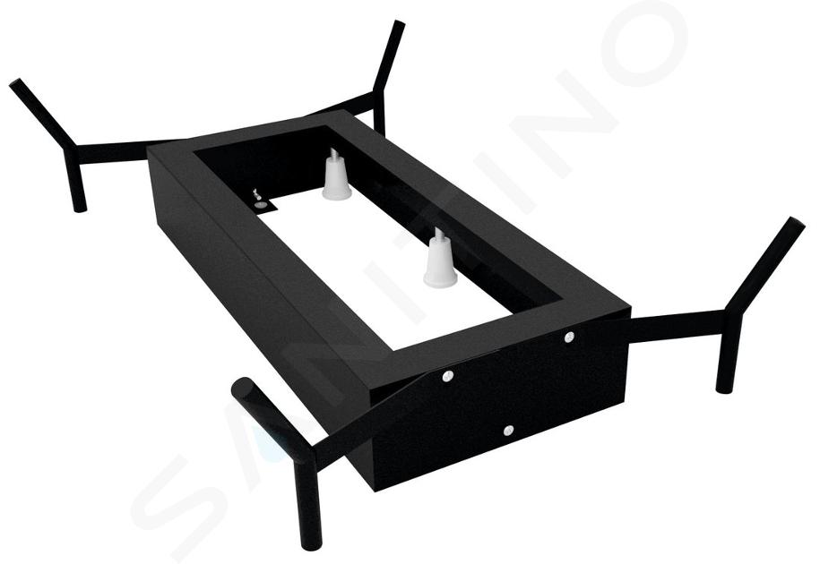 Polysan Accessori - Struttura di supporto per vasca da bagno Reduta, 1710x810 mm, nero opaco 72820B