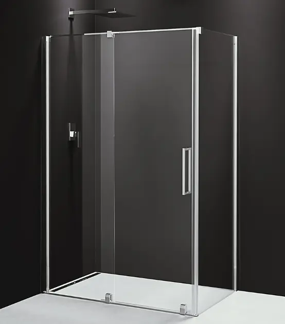 Polysan Rolls Line - Душ кабина от три части, 150x80 cm, L/R вариант, полиран алуминий/прозрачно стъкло RL1515RL3215