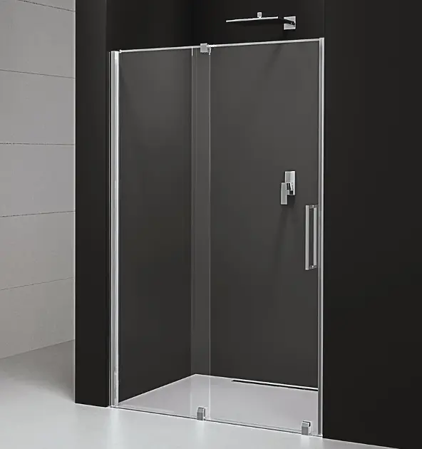 Polysan Rolls Line - Porte de douche coulissante 1600x 200 cm, aluminium poli/verre transparent RL1615