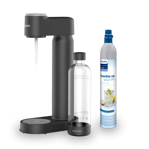 Philips GoZero - Máquina para hacer agua con gas Lite con accesorios, negro ADD4901BK/10