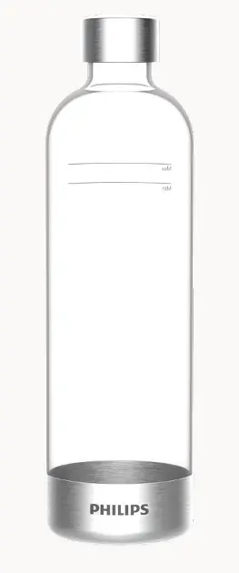 Philips GoZero - Butelka na napoje gazowane, pojemność 1 l, tworzywo sztuczne/stal nierdzewna ADD912/10
