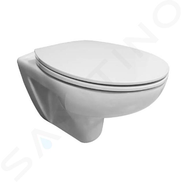 Mereo Keramika - Závesné WC s doskou SoftClose, biela VSD72