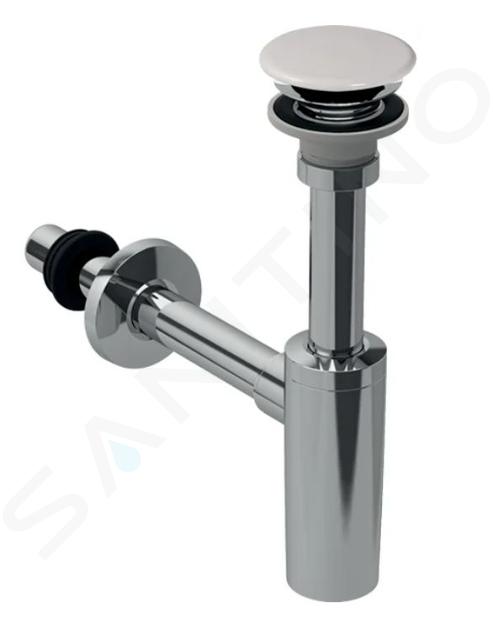 Geberit ONE - Design Siphon mit Ablauf, verchromt/weiß 151.019.01.1