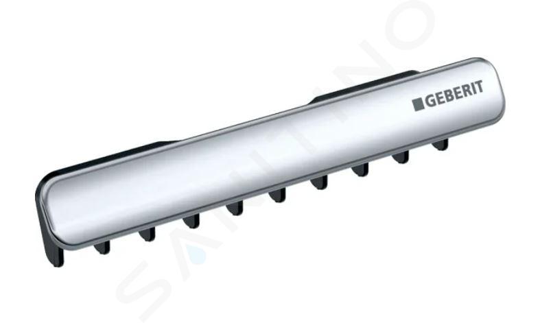 Geberit ONE - Couvercle de vidage pour lavabos avec sortie horizontale, insert de crête, blanc alpin 245.451.11.1
