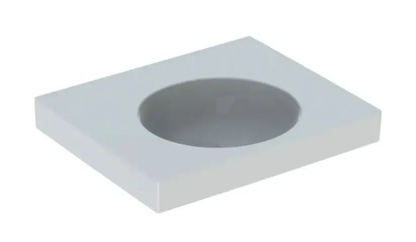 Geberit Preciosa II - Lavabo 600x500x165 mm, senza troppopieno, senza foro per miscelatore, bianco 123261000