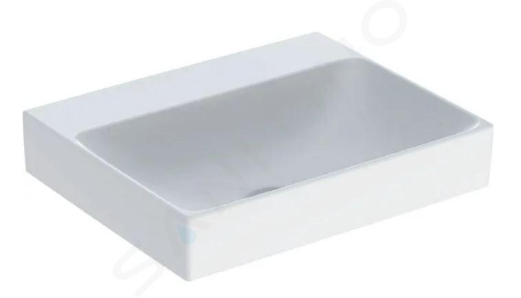 Geberit ONE - Lavabo da appoggio 500x400x140 mm, senza troppopieno, senza foro per miscelatore, KeraTect, bianco 505.031.01.6