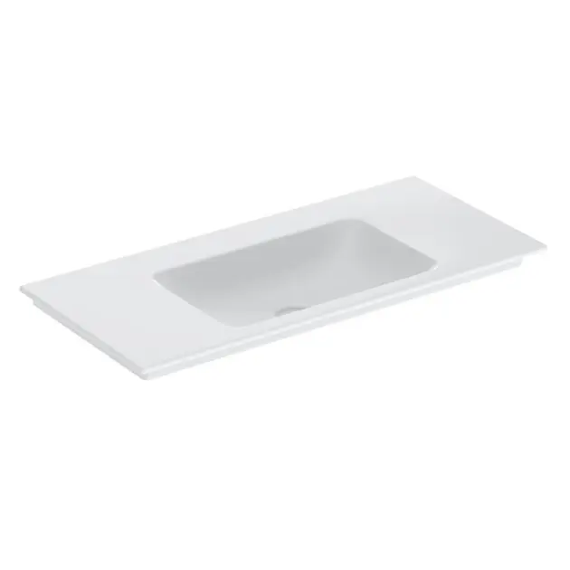 Geberit ONE - Lavabo de mueble 105x48x14 cm, sin rebosadero, sin orificio para grifo, KeraTect, blanco 505.011.01.4