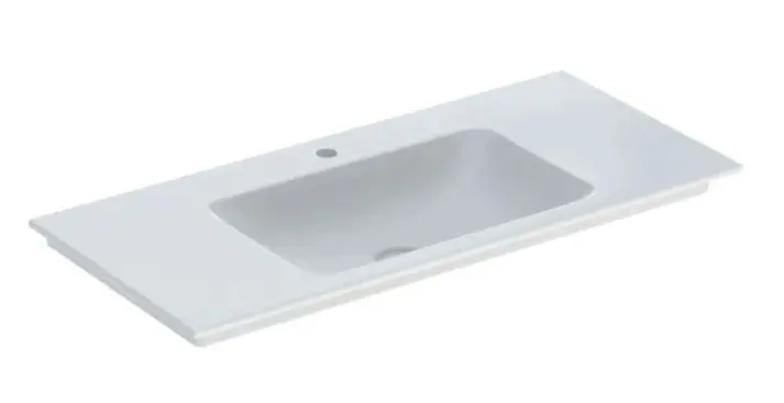 Geberit ONE - Meuble-lavabo 1050x480x140 mm, sans trop-plein, avec trou pour robinetterie, KeraTect, blanc 505.010.01.4