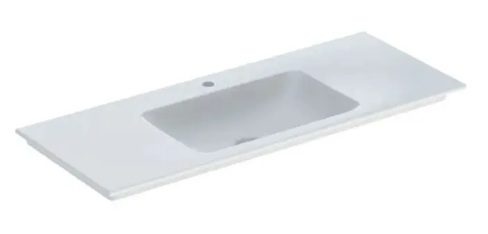 Geberit ONE - Möbelwaschtisch  1200x480x140 mm, ohne Überlauf, mit Hahnloch, KeraTect, weiß 505.010.01.5