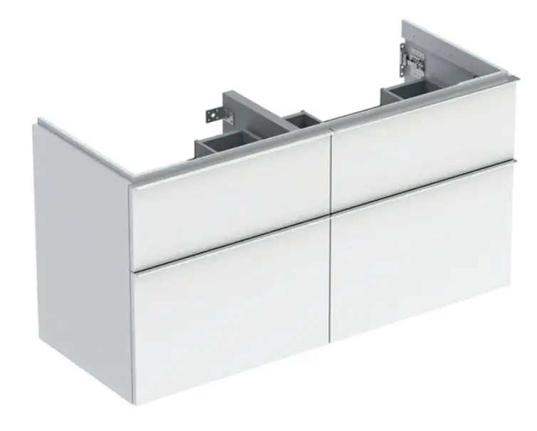 Geberit iCon - Meuble sous lavabo 118x62x48 cm, 4 tiroirs, blanc brillant 502.309.01.2