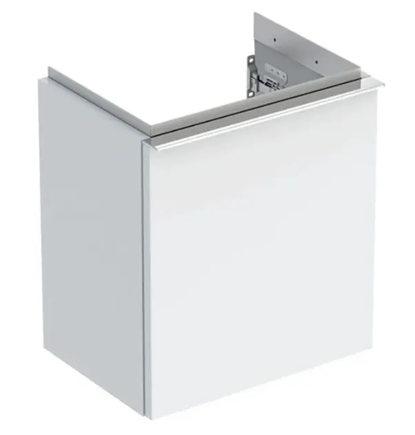 Geberit iCon - Meuble sous lavabo 370x415x279 mm, 1 porte, charnières à gauche, blanc brillant 502.301.01.2