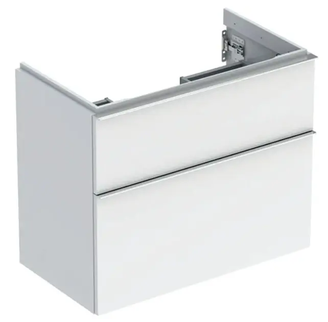 Geberit iCon - Mobiletto sottolavabo 740x615x416 mm, 2 cassetti, bianco lucido 502.308.01.2