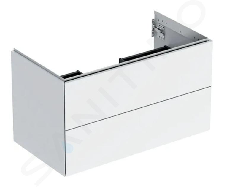 Geberit ONE - Wastafelonderkast 89x50x47 cm, 2 laden, glanzend wit 505.263.00.1