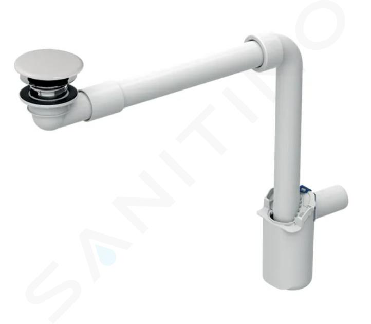 Geberit ONE - Sifón de ahorro de espacio para lavabo con desagüe para lavabos sin rebosadero, d 32 mm, blanco 152.089.01.1