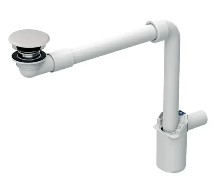 Geberit ONE - Sifone salvaspazio con piletta per lavabi senza troppopieno, d 40 mm, bianco 152.099.01.1