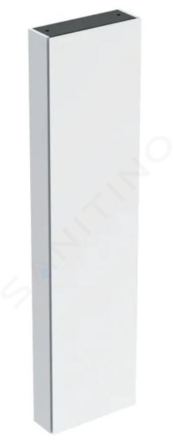 Geberit iCon - Vysoká skříňka 1800x450x150 mm, 1 dvířka, panty L/P, vnitřní zrcadlo, lesklá bílá 502.317.01.1