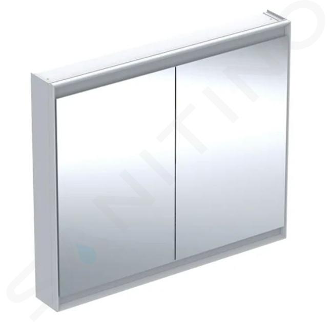 Geberit ONE - Spiegelschrank mit LED-Beleuchtung, 105x90x15 cm, 2 Türen, weiß 505.814.00.2