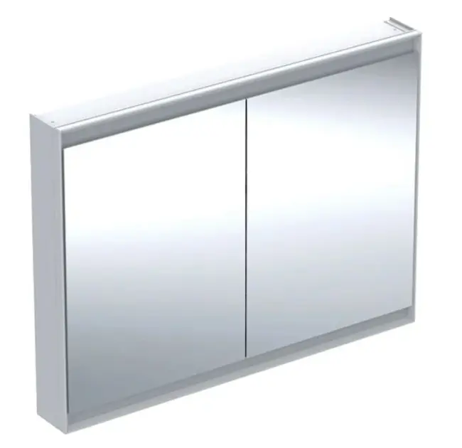 Levně Geberit ONE - Zrcadlová skříňka s LED osvětlením, 120x90x15 cm, 2 dvířka, bílá 505.815.00.2