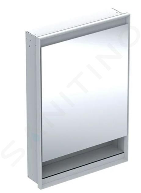 Geberit ONE - Spiegelkast met LED-verlichting, 600x900x150 mm, scharnieren links, met nis, inbouw, wit 505.820.00.2