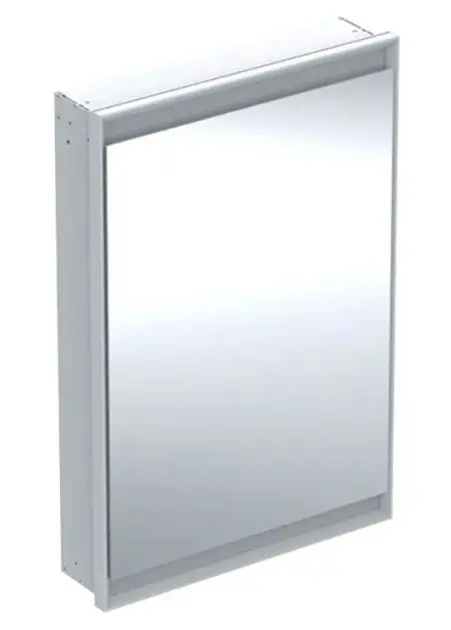 Levně Geberit ONE - Zrcadlová skříňka s LED osvětlením, 60x90x15 cm, panty vpravo, vestavná, bílá 505.801.00.2