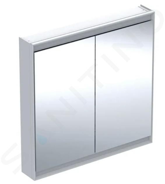 Geberit ONE - Spiegelschrank mit LED-Beleuchtung, 90x90x15 cm, 2 Türen, weiß 505.813.00.2