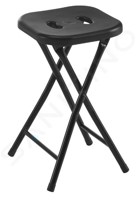 Sapho Accessoires de salle de bains Gedy - Tabouret de salle de bain, 260x455x260 mm, noir CO7614