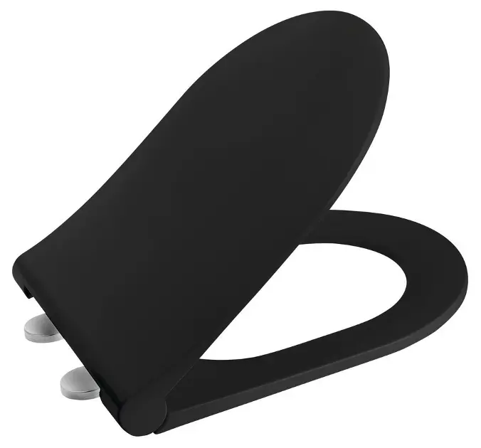 Sapho - Тоалетна седалка Avva Slim, Soft Close, матово черно 100787-110