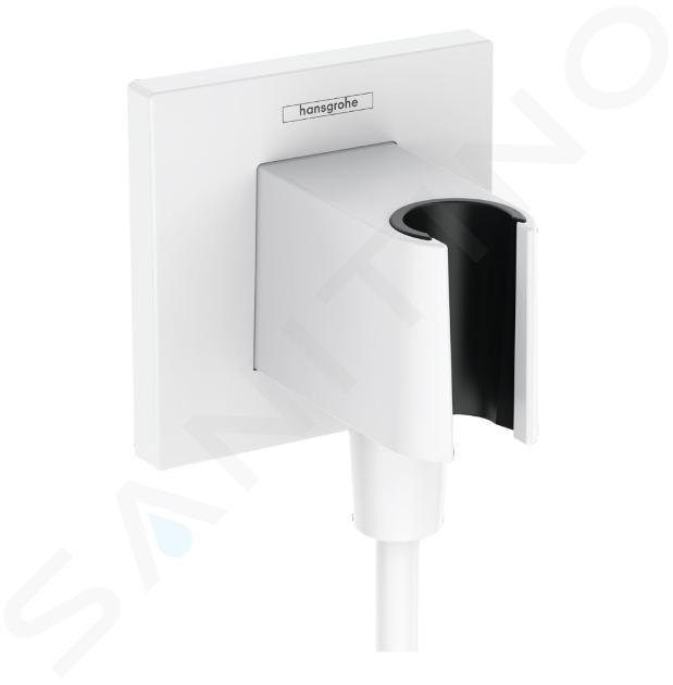 Hansgrohe Fixfit - Coude de raccordement avec support, blanc mat 26889700