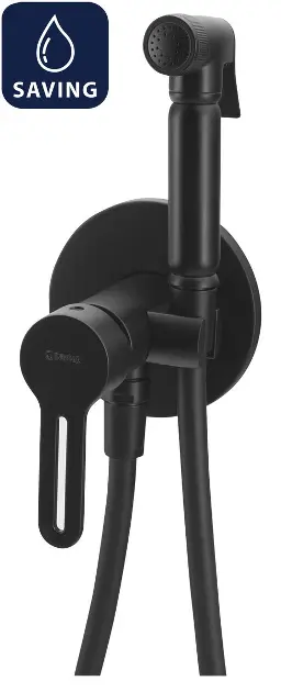 Sapho - Ugradbena slavina s bidet mlazom, uključujući tijelo, mat crna 1103-15