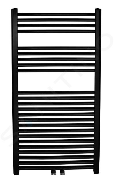 Novaservis Radiatoren - Badkamer radiator recht 120 cm, mat zwart 450/1200/RS,5