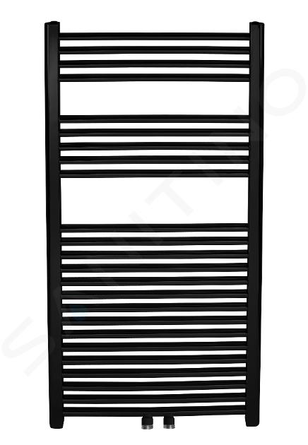 Novaservis Termoarredo - Elemento riscaldante diritto 160 cm, nero opaco 600/1600/RS,5