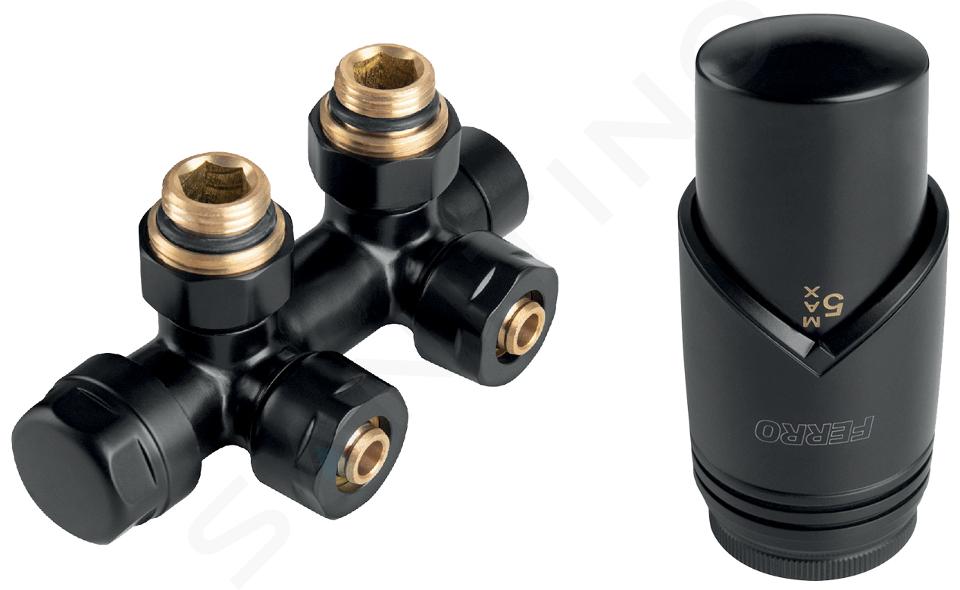 Novaservis Accessoires - Kit de connexion avec prise centrale, entraxe 50 mm, noir ZTD30BL