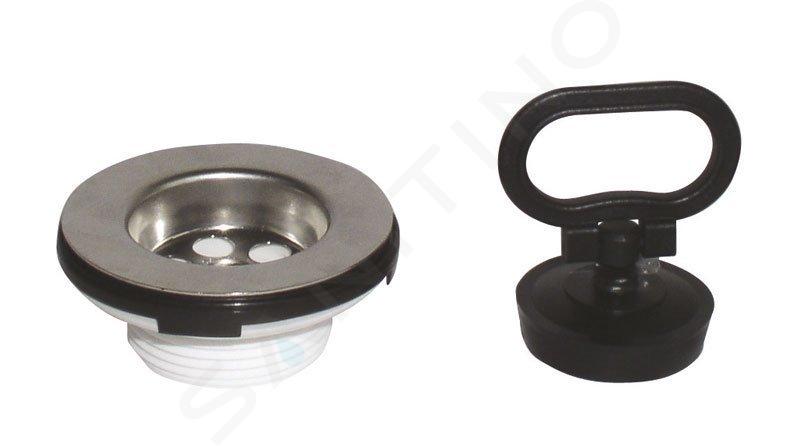 Bruckner Accessori - Uscita e tappo del lavabo 5/4", acciaio inox 151.119.0