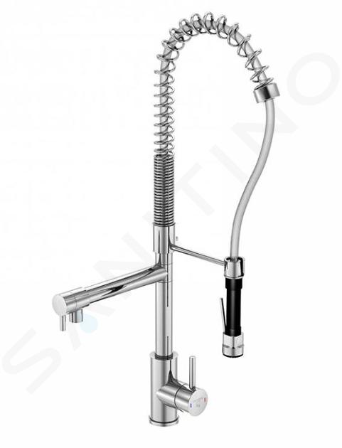 Steinberg 100 - Wastafelkraan met flexibele arm en sproeikop, chroom 100 1480