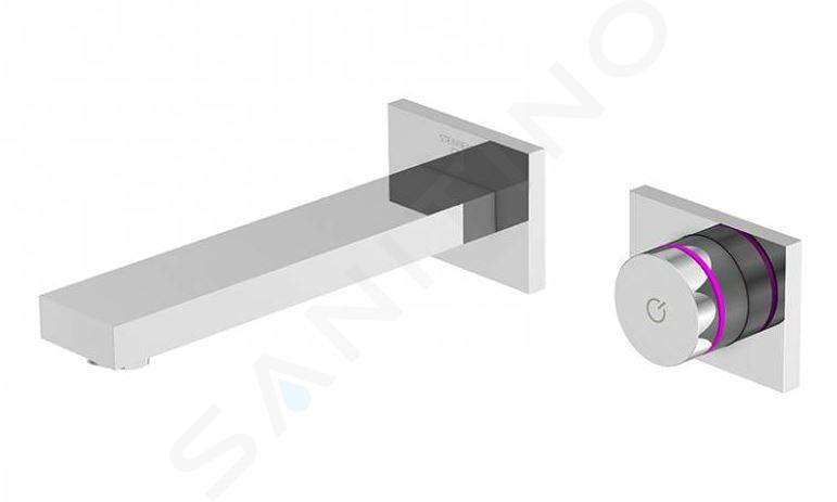 Steinberg iFlow - Rubinetto elettronico termostatico ad incasso per lavabo, montaggio a 2 fori, cromo 390 1816