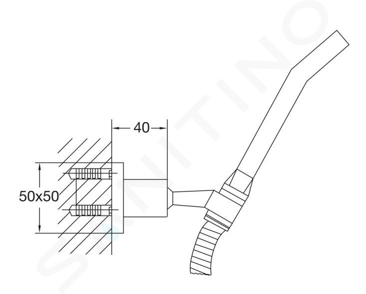 Steinberg 120 - Ensemble de pommeau de douche, support et flexible