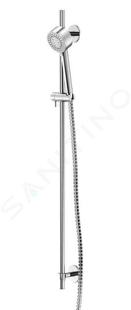 Steinberg 100 - Ensemble de pommeau de douche, barre et flexible, 3 jets, chrome 100 1602