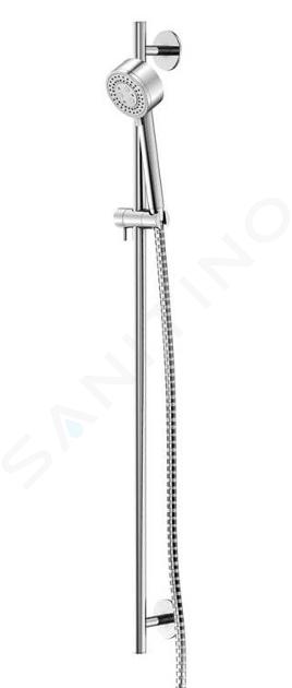 Steinberg 100 - Ensemble de pommeau de douche, barre et flexible, 3 jets, chrome 100 1622